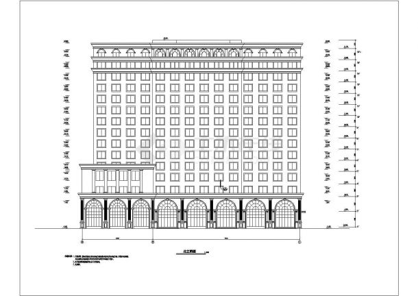某地十五层欧式框筒结构酒店建筑施工图-图一