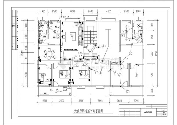 住宅楼全套施工与电气设计具体CAD图纸-图一