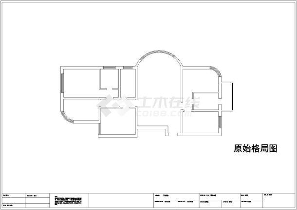 某黑的经典风格住宅装修施工图附效果图-图一