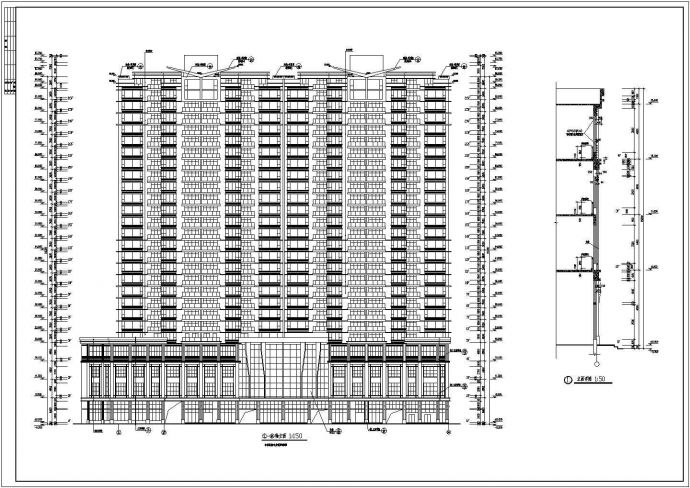 某地26层框剪结构商住楼建筑设计施工图_图1