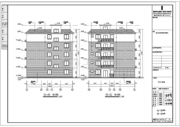 某5层砖混职工宿舍楼建筑设计施工图（建筑面积1493.0平方米）-图一