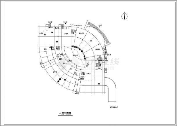 某大学星级会馆建筑cad设计方案图纸-图一