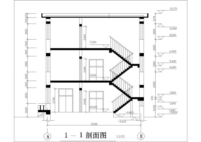 多层房屋建筑详细完整的cad图纸_图1