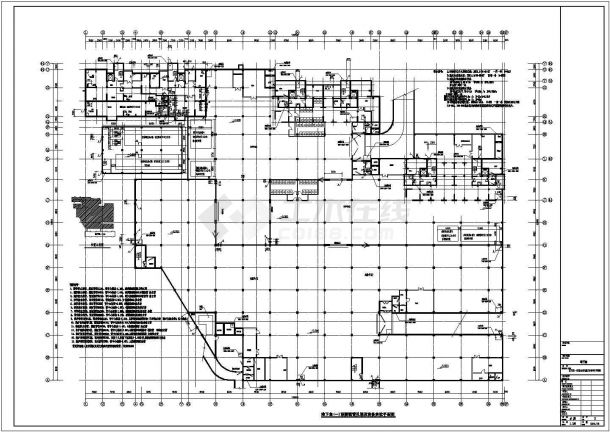 某小区高层框架结构地下室含人防给排水设计图-图一