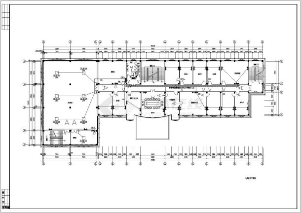 某地区某单位办公楼电气设计cad施工图-图二