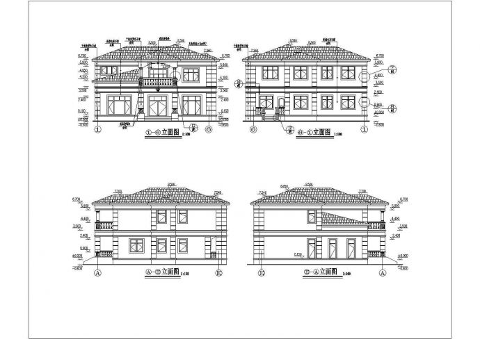 某地2层混凝土框架结构别墅建筑施工图_图1