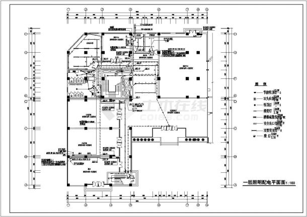 某地区某会议室大楼电气设计cad施工图-图二