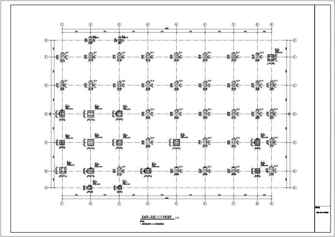 某六层通信行业生产楼框架结构设计施工图_图1