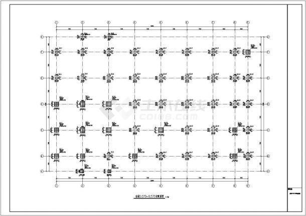 某六层通信行业生产楼框架结构设计施工图-图二