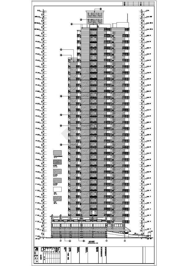 福建省33层框架剪力墙住宅建筑施工图-图二
