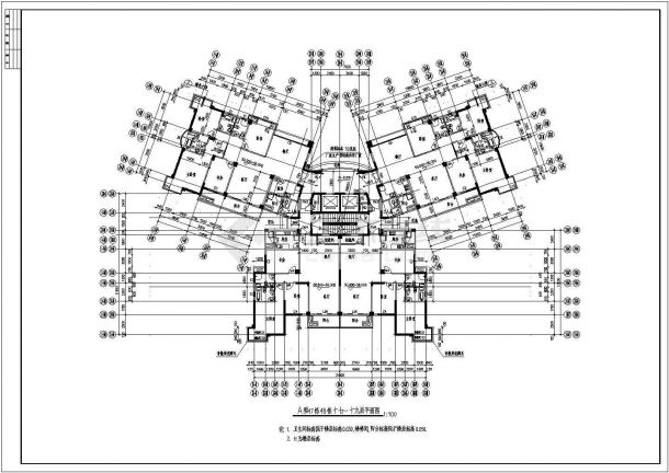 某地中海高层住宅全套建筑设计施工图-图二