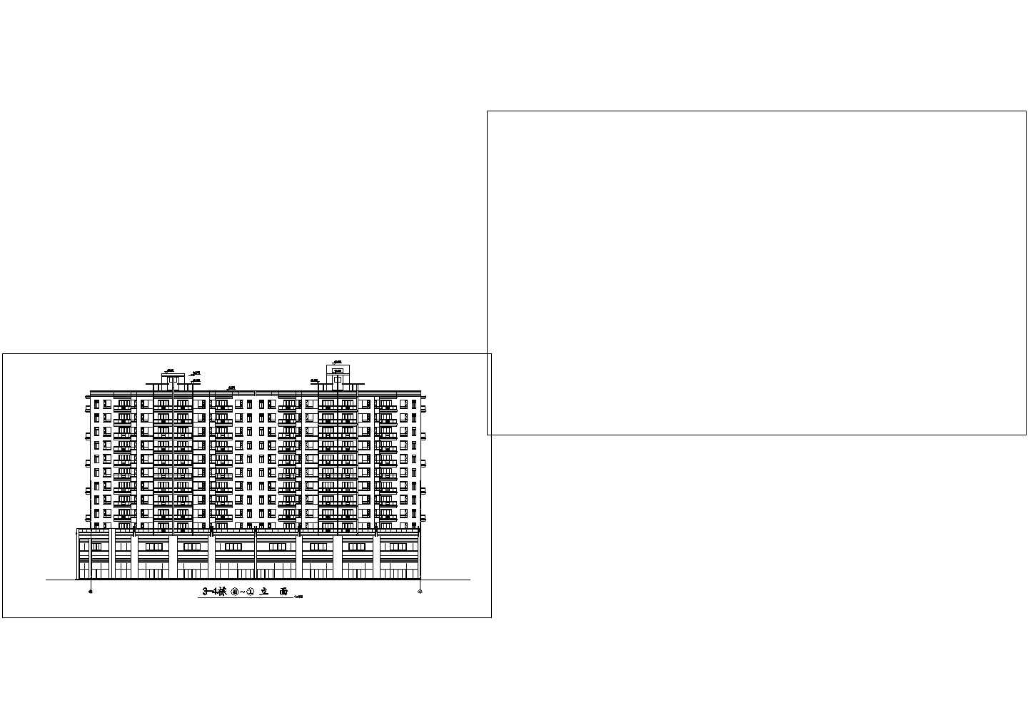 6936平方米住宅楼全套建筑设计图