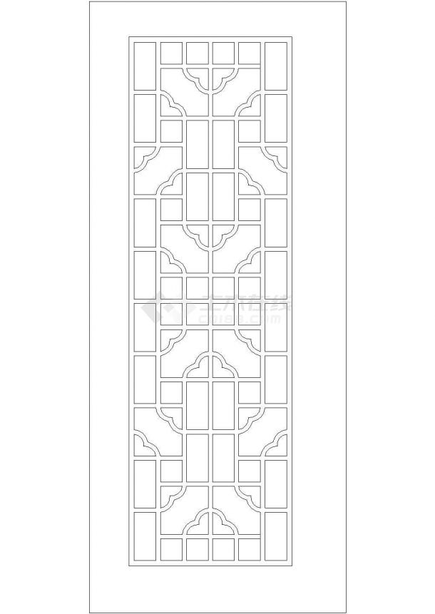 常用窗花类模块建筑设计CAD施工图-图一