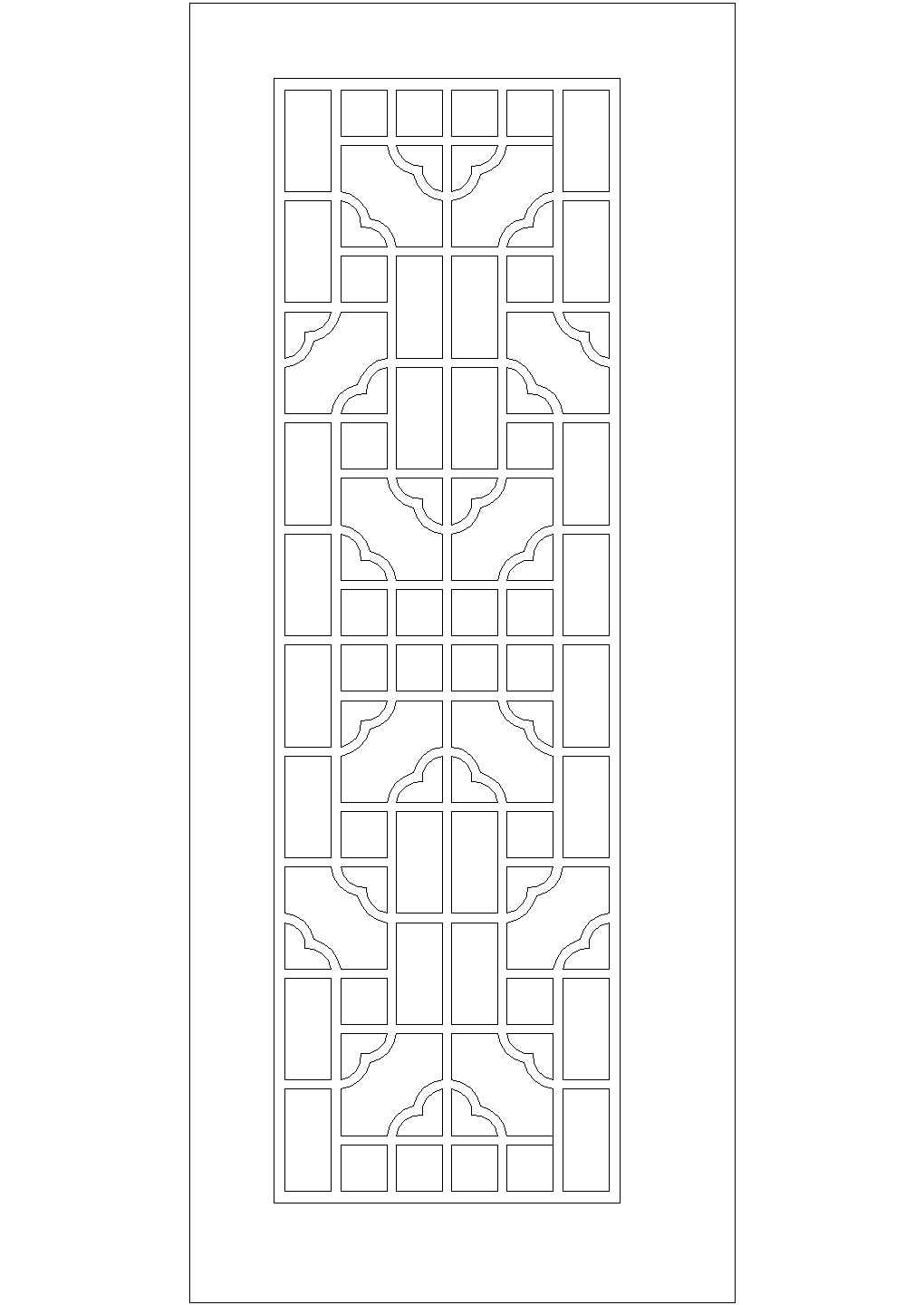 常用窗花类模块建筑设计CAD施工图