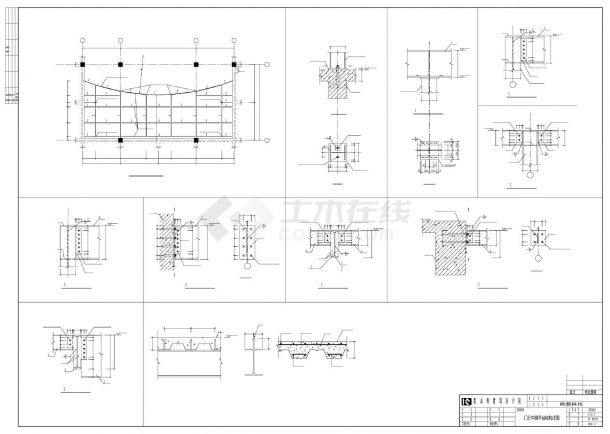 2.dwg门厅内钢平台结构详图CAD图-图一