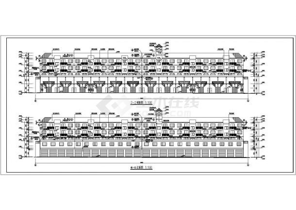 某地大型住宅建筑施工图（共7张）-图一