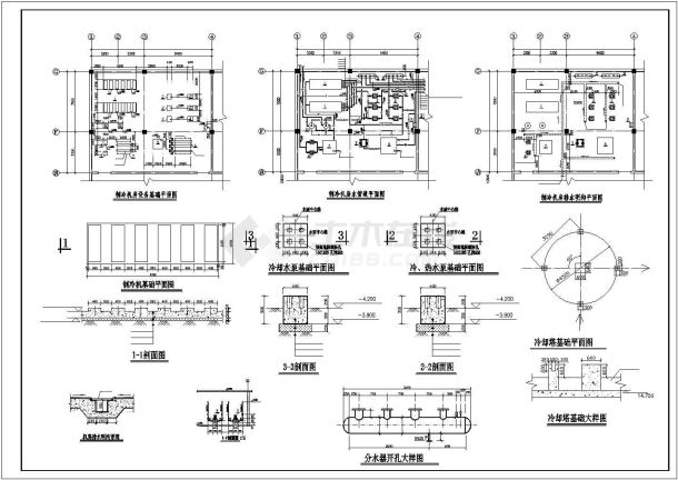 宾馆整套空调管线设计cad施工详细平面图-图一