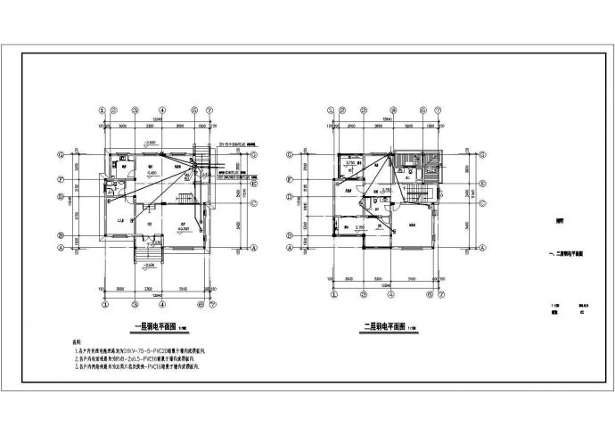 某小区三层框架结构别墅住宅给排水施工图_图1