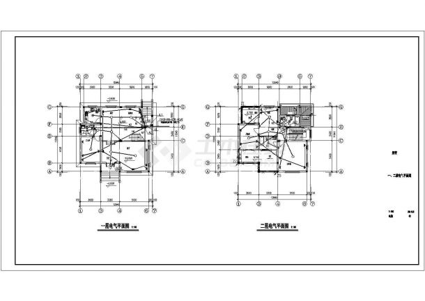 某小区三层框架结构别墅住宅给排水施工图-图二