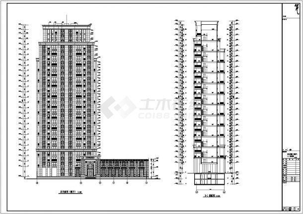 浙江某地27层框架剪力墙结构住宅楼建筑施工图-图二