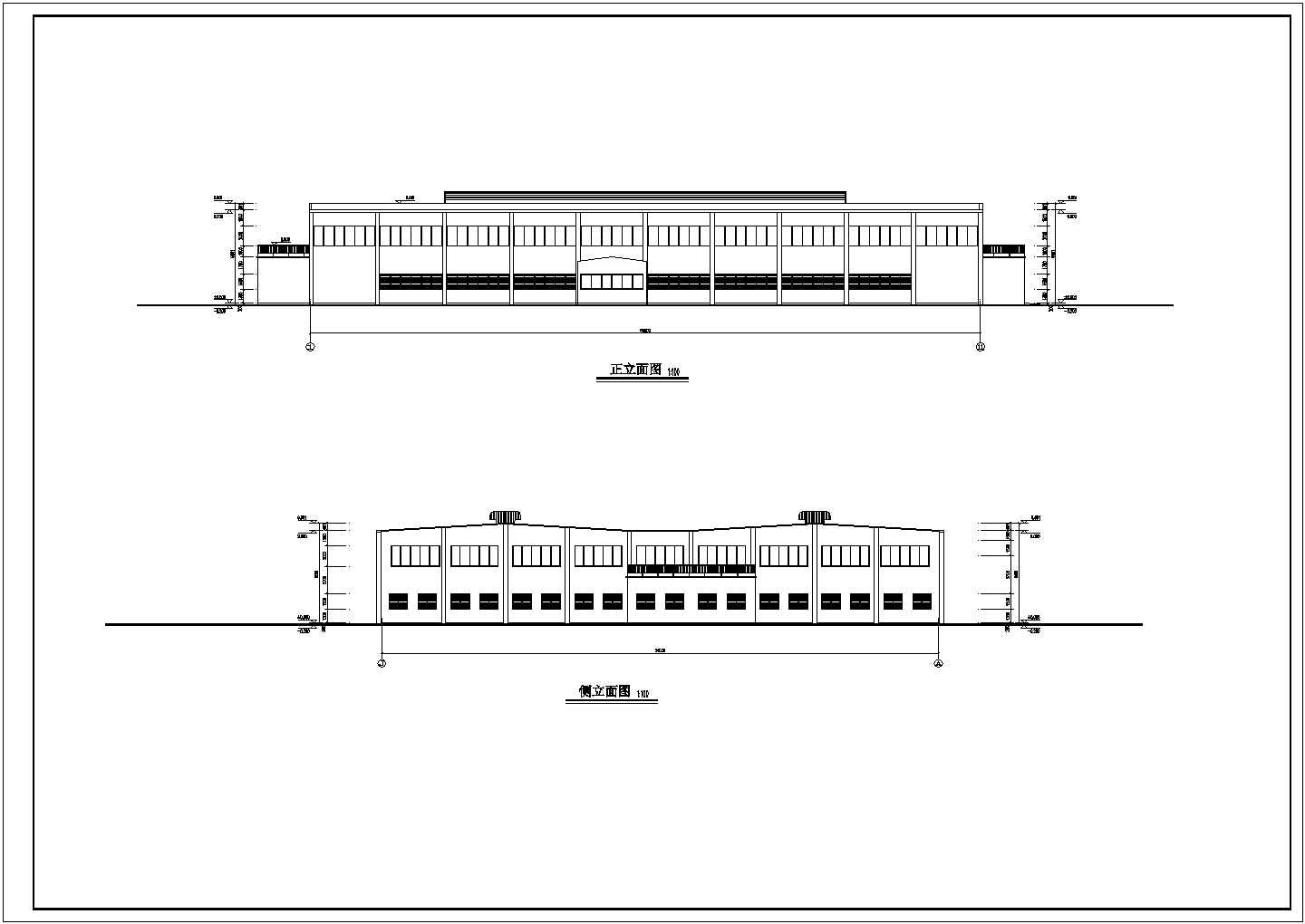 某地二层框架结构羽毛球馆建筑方案图