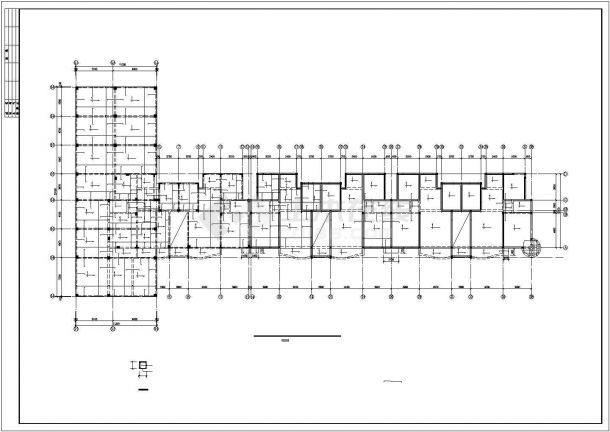 某六层混合结构住宅楼cad详细结构施工图纸-图二