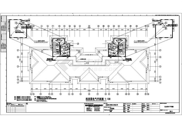 某小区22层住宅楼电气设计全套施工图-图二