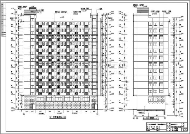 深圳某12层教师公寓建筑设计施工图-图一