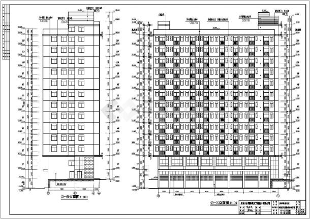 深圳某12层教师公寓建筑设计施工图-图二