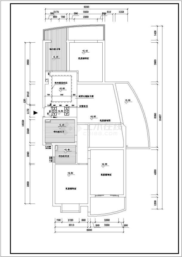 中式家居装修cad平立面施工设计详细图-图二