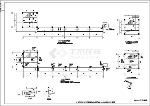 某地区厂煤气站框架结构设计施工图-图二