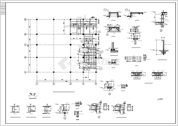 某选矿车间钢筋混凝土框架结构设计施工图-图二