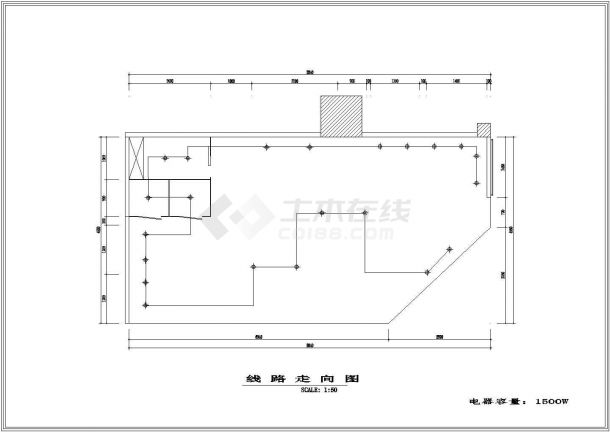 [南京]某百货专卖店室内装修cad平面施工详细图-图二