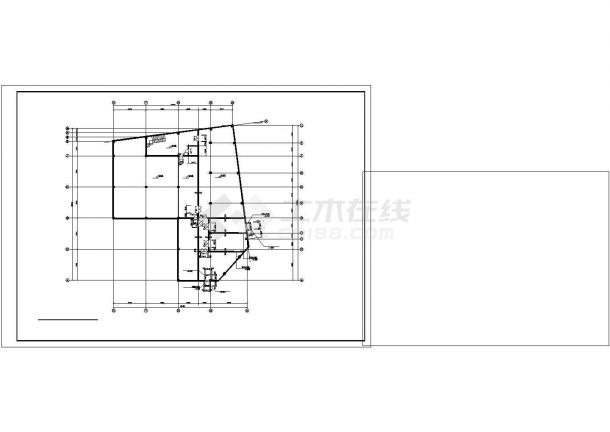 海城商厦建筑施工设计全套CAD平面图-图一
