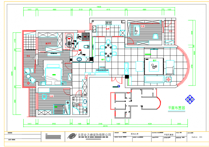 某现代风格三层别墅装修设计施工图（含实景照片）_图1