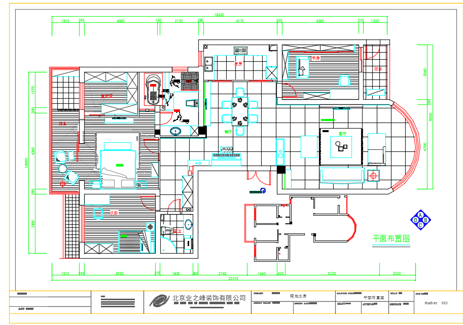 某现代风格三层别墅装修设计施工图（含实景照片）
