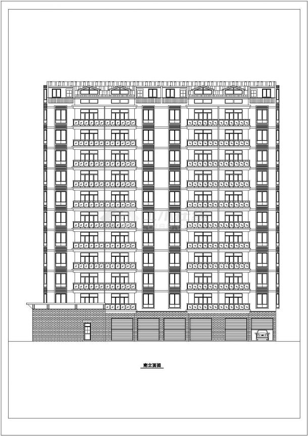 某豪华公寓小区小高层住宅楼方案设计图纸-图一