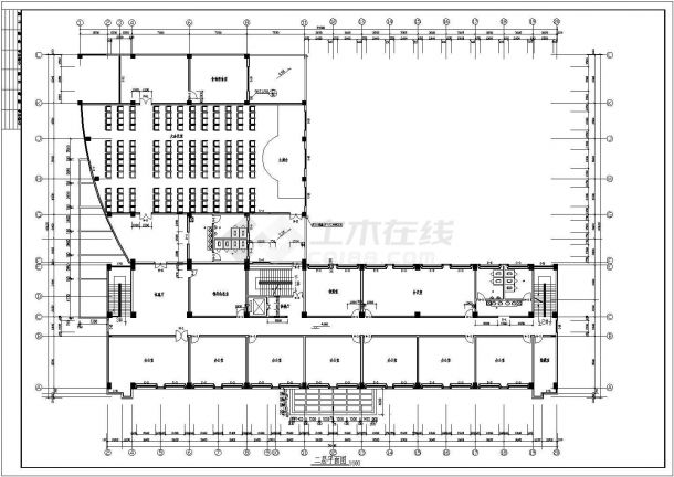 某地五层框架结构综合楼建筑设计方案图-图二