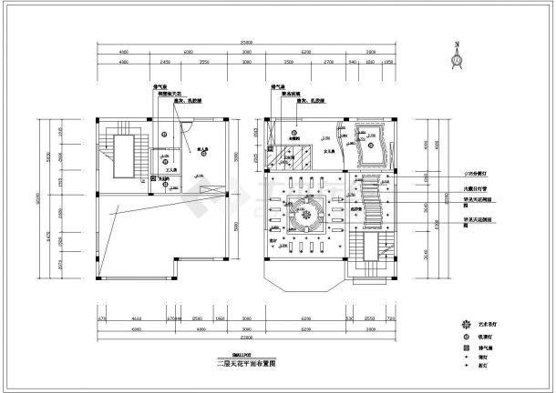 某地区三层独栋别墅装修设计施工图-图二