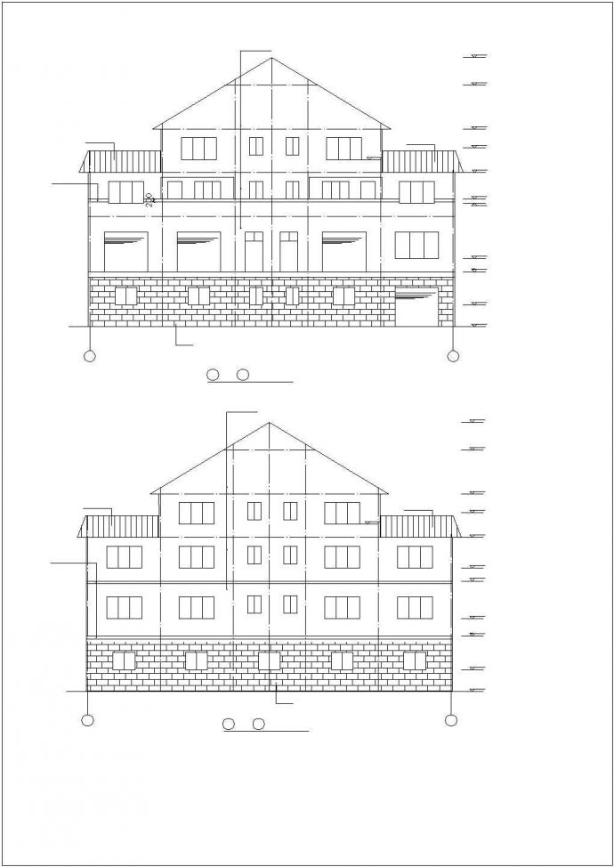 某框架住宅楼全套结构cad建筑施工具体图纸_图1