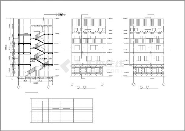 某框架住宅楼全套结构cad建筑施工具体图纸-图二
