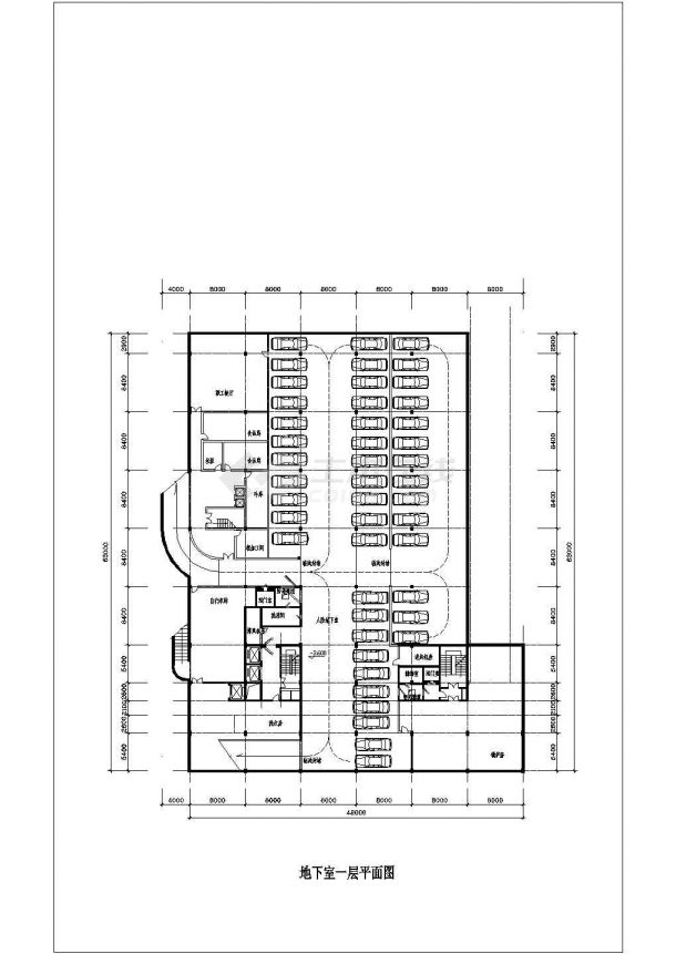 酒店平面建筑施工CAD设计图纸全套-图二