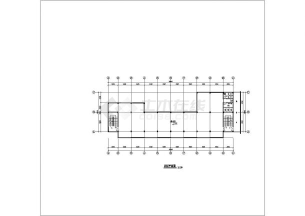 六层商业建筑平立面建筑施工CAD设计图纸-图二