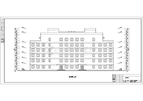 某地6层框架结构办公楼建筑施工图（带效果图）-图一