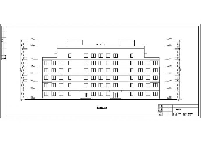 某地6层框架结构办公楼建筑施工图（带效果图）_图1