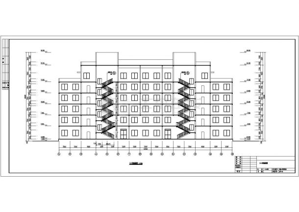 某地6层框架结构办公楼建筑施工图（带效果图）-图二