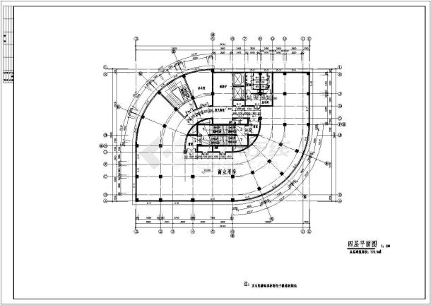 某酒店大厦建筑施工CAD设计图纸-图一