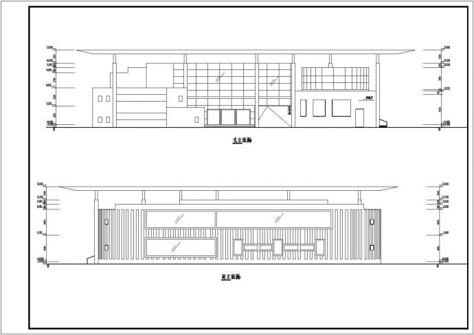 江苏某大学二层框架结构图书馆建筑设计方案_图1