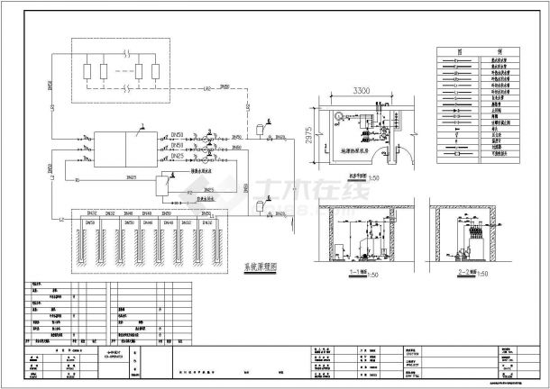 某地三层别墅地源热泵系统设计施工详图-图一
