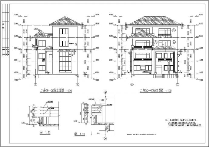 南方小镇四层框架结构住宅建筑设计施工图_图1